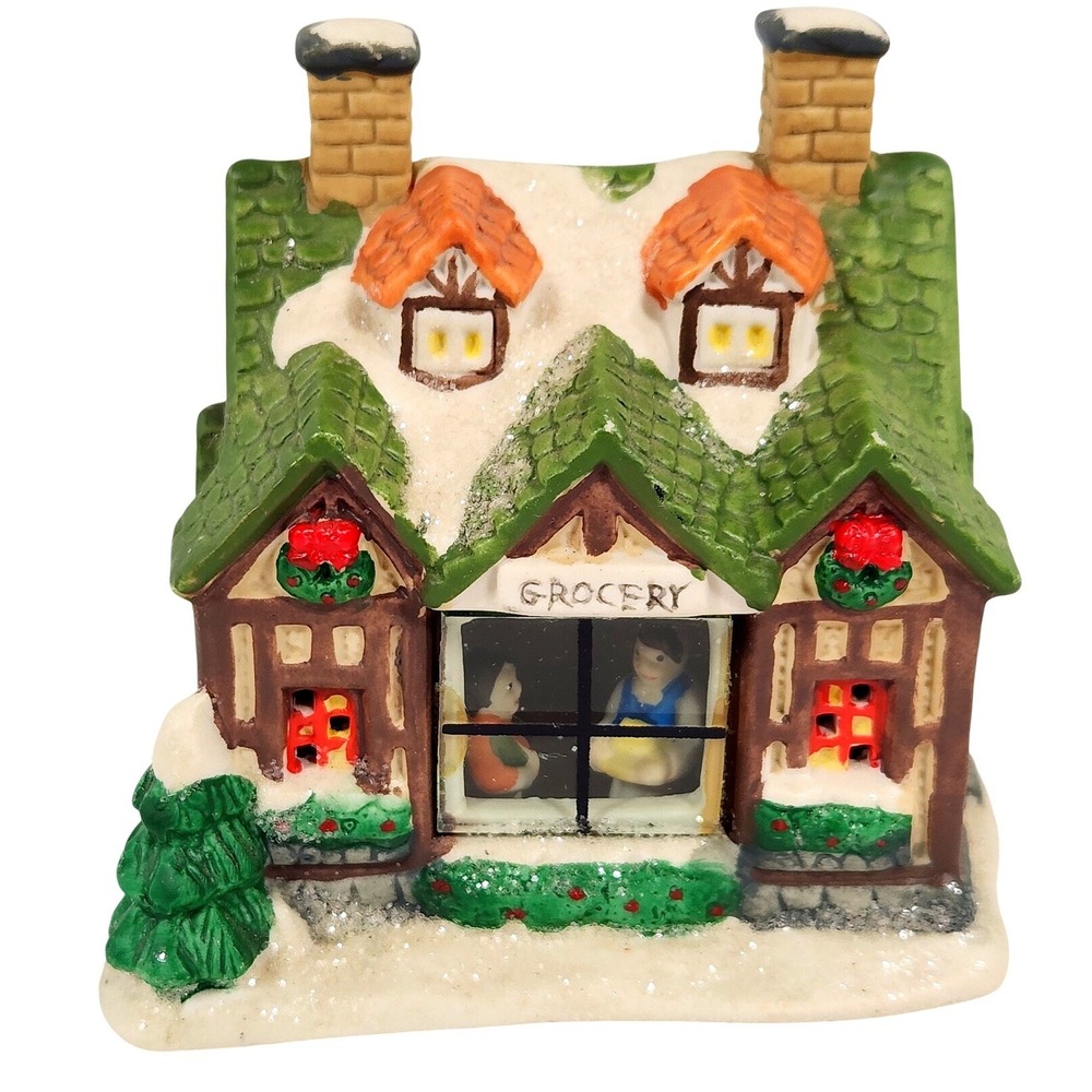 VTG Cobblestone Corners 2002 Grocery Store Mini 4" X 4" EUC!